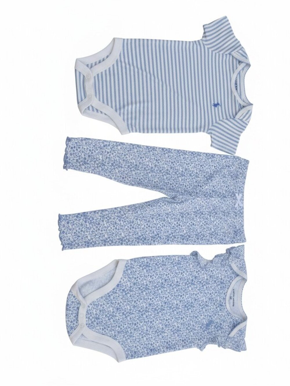 Lucky Brand 3-Piece Blue Floral Bodysuit & Leggings Set Size 18M NWT